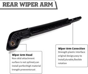 img 2 attached to 🔧 HODEE Rear Wiper Arm Blade Nut Set Replacement for Volvo V70 XC70, 2004-2008, Rear Wiper Cover Assembly Accessories with Wiper Cap Set for Back Windshield Window, OE:30753767 8662751