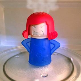 img 1 attached to 🔵 PPINA Angry Mama Microwave Cleaner: Effortlessly Eliminate Crud in Minutes with Powerful Steam Action. Fast and Easy Kitchen Gadget – Add Vinegar and Water (Blue)