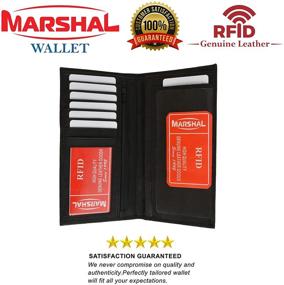 img 3 attached to Leather Checkbook Organizer Wallet for Men - Enhanced Accessories for Efficient Organization