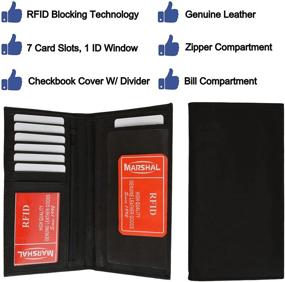 img 1 attached to Leather Checkbook Organizer Wallet for Men - Enhanced Accessories for Efficient Organization