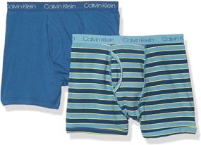 img 3 attached to Comfortable and stylish: Calvin Klein Boy's Kids Modern Cotton Assorted Boxer Briefs Underwear, Multipack