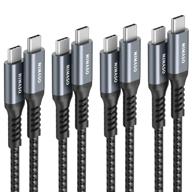 💨 high-speed usb c to usb c fast charging cable set - 60w 4-pack [10ft+6.6ft+3.3ft+1ft], nimaso compatible with samsung galaxy s21/s21+/s20+ ultra note 20, pixel 4/3 xl, macbook air ipad pro 2020 logo