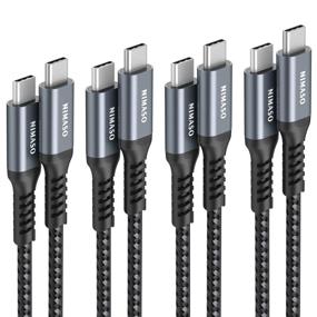 img 4 attached to 💨 High-Speed USB C to USB C Fast Charging Cable Set - 60W 4-Pack [10ft+6.6ft+3.3ft+1ft], NIMASO Compatible with Samsung Galaxy S21/S21+/S20+ Ultra Note 20, Pixel 4/3 XL, MacBook Air iPad Pro 2020