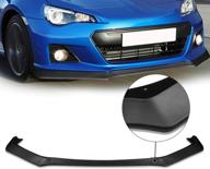 🚗 dna motoring 2-pu-697 front bumper lip replacement with vertical stabilizer - matte black abs | fits 2013-2016 brz logo