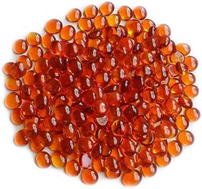 img 3 attached to 🧡 Glass Gems Vase Fillers - 1 LB Orange Small - Creative Stuff Glass