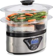 🥦 hamilton beach digital food steamer: quick, healthy cooking with two-tier bowls and rice basket логотип