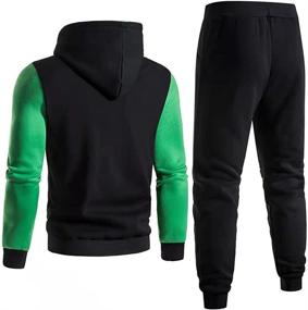 img 3 attached to 🕺 Hakjay Men's Hiphop Dance Jogger Casual Tracksuit Set - Full-Zip Running Jogging Athletic Sweat Suits (Long Sleeve)