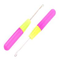 6.5 inch 2-pack latch hook crochet needle for micro braids, hair extensions, feathers, and dread maintenance installation logo