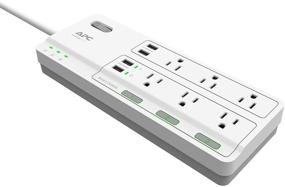 img 4 attached to 💡 APC Smart Plug WiFi Power Strip with USB Ports, PH6U4X32W - 3 Smart Plugs that Work with Alexa, 6 Outlets Total, 2160 Joule Surge Protector, No Hub Required - White