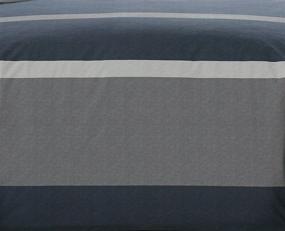 img 1 attached to 🛏️ Коллекция постельного белья Nautica Rendon - полосатое одеяло с подходящими наволочками - размер "Full/Queen", цвет "Уголь