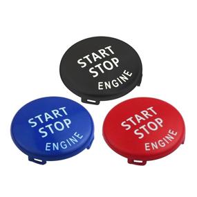 img 4 attached to 🔴 Enhance Your BMW E Chassis Experience with DKMUS Start Stop Button Cap – Red+Blue+Black