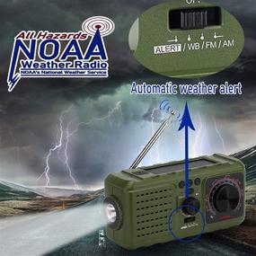 img 3 attached to 📻 Multi-Functional Emergency NOAA Radio Weather Alert with Portable AM FM MP3 Player, Solar & Hand Crank Operation, 2200mAh Battery, USB Phone Charger, Flashlight, Reading Lamp, SOS Alarm
