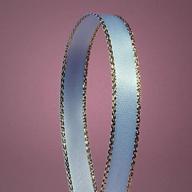 🎀 light blue satin ribbon with gold edges, 3/8 inch x 50 yards logo