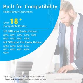 img 2 attached to 🖨️ Замена картриджа Palmtree совместима с картриджем HP 902XL 902 XL - подходит для принтеров HP Officejet Pro 6978, 6968, 6962, 6958, 6970 - принтеры с картриджем HP 902 (4 упаковки)