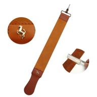 🪒 enhance your shaving experience with the barber straight razor strop leather sharpening strap logo