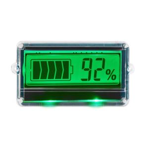 img 4 attached to DROK Green LCD Display Digital Battery Capacity Tester Indicator - Two Wires 12V/24V/36V/48V Lead Acid Battery Monitor with Protective Shell (DC8-63V)