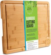 🍃 freshnest co. xl bamboo cutting board: 16x12, thick & sustainable wood board with handle and juice groove logo