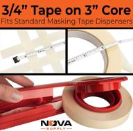 pro-grade masking tape 3/4 in. by nova supply - 60 yard roll, 4 pack (240 yards). multi-use, easy tear tape for labeling, painting, packing, and more. leaves no residue - improve seo! logo