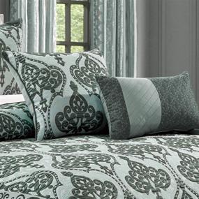 img 1 attached to 🛏️ Riverbrook Home Casablanca Comforter Set Queen: Luxurious Spa 14 Piece Collection