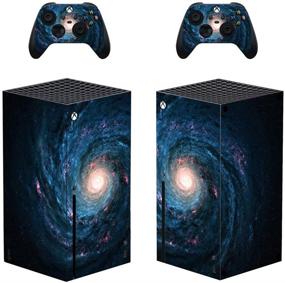 img 4 attached to 🎮 Black Vinyl Skin Decal Cover for Microsoft Xbox Series X Console Wrap Sticker Skins - Whole Body Protective Sticker with Two Bonus Wireless Controller Decals - SEO-Optimized