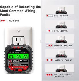 img 2 attached to KAIWEETS Outlet Tester: Advanced GFCI Receptacle Detector with LCD Display and Wiring Legend - Enhance Home Safety with 6 Visual Indications