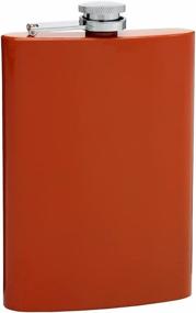 img 3 attached to 🧡 8 Oz Stainless Steel Hip Flask - Burnt Orange Color