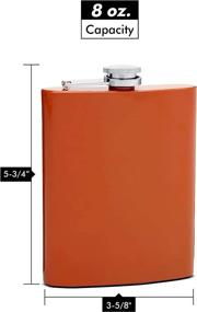 img 1 attached to 🧡 8 Oz Stainless Steel Hip Flask - Burnt Orange Color