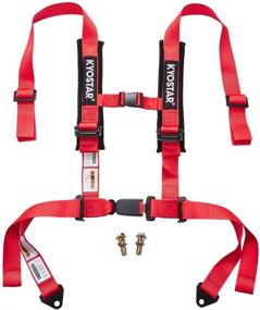 img 2 attached to 💪 Enhance Your Vehicle's Safety with Kyostar Red 4 Point Black Series Latch and Link Safety Harness Set