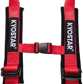 img 1 attached to 💪 Enhance Your Vehicle's Safety with Kyostar Red 4 Point Black Series Latch and Link Safety Harness Set