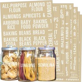 img 4 attached to 🏷️ Talented Kitchen 224 White Pantry Labels & Fridge - All Caps Kitchen Pantry Names & Fridge - Food Label Sticker, Water Resistant Pantry Labels for Containers, Jar Labels - Pantry Organization and Storage