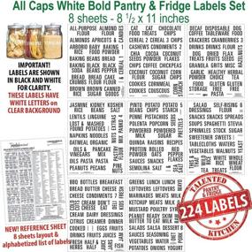 img 3 attached to 🏷️ Talented Kitchen 224 White Pantry Labels & Fridge - All Caps Kitchen Pantry Names & Fridge - Food Label Sticker, Water Resistant Pantry Labels for Containers, Jar Labels - Pantry Organization and Storage