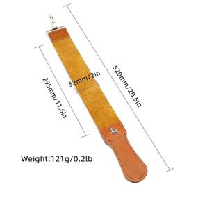 img 1 attached to 🔪 Premium Dual Strop for Sharpening and Smoothing Straight Razors - Grandslam Leather Strop Knife, Professional Cowhide (Type 2, Brown)