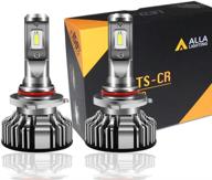 alla lighting 10000lm hb3 9005 led off-road headlights, 6500k xenon white replacement upgrade for halogen / drl 9005xs 9005ll 9005hl with ts-cr xtremely super bright logo