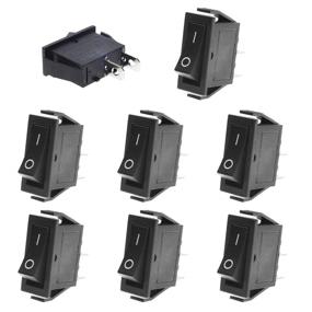 img 4 attached to 🔲 QTEATAK 8 Pcs SPST Snap-in ON-Off 2 Pin Snap Rocker Boat Switch Black AC 250V 15A 125V 20A: Ideal for Car, Boat, and Household Appliances