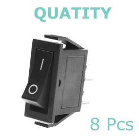 img 1 attached to 🔲 QTEATAK 8 Pcs SPST Snap-in ON-Off 2 Pin Snap Rocker Boat Switch Black AC 250V 15A 125V 20A: Ideal for Car, Boat, and Household Appliances