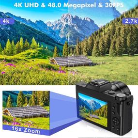 img 3 attached to 📸 Enhanced 4K Digital Camera: AiTechny Vlogging Camera for YouTube with 48MP Video, WiFi, Touch Screen, Wide Angle Lens, and 16X Zoom