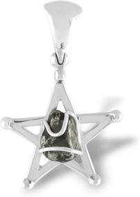 img 4 attached to 🌟 Sterling Silver Star Pendant featuring Starborn Campo del Cielo Meteorite