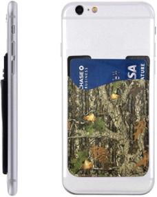 img 4 attached to 📱 Camo Phone Card Holder: Stick-On Wallet Sleeve for All Smartphones - iPhone, Android & More!