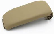 ezzy auto beige leather suture console armrest lid cover for audi a3 8p 2003-2012 center console cover lid logo