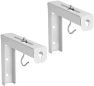 📽️ mount-it! l-bracket wall mount for projector screens - adjustable 6-inch hooks for home projector and movie screens, 1 pair, white, 66 lb capacity each logo