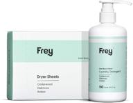 🧺 frey concentrated washing detergent + natural dryer sheets (classic package) - laundry bundle: free & clear detergent (50 loads) + 40 scented dryer sheets (cedarwood/bold fragrance) logo