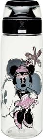 img 4 attached to Zak Designs Disney Water Bottle with Convenient Carrying Loop, Sturdy Water Bottle Features Spacious Opening and Shatterproof Design (25oz, Minnie Mouse, Tritan, BPA-Free)