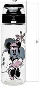 img 1 attached to Zak Designs Disney Water Bottle with Convenient Carrying Loop, Sturdy Water Bottle Features Spacious Opening and Shatterproof Design (25oz, Minnie Mouse, Tritan, BPA-Free)