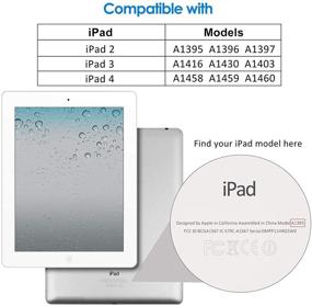 img 3 attached to 🔷 JETech Case for iPad 2 3 4 (Old Model), Smart Cover with Auto Sleep/Wake - Blue