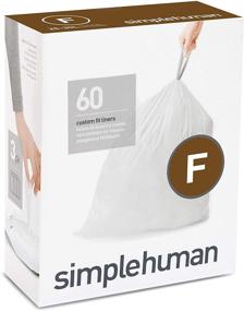 img 4 attached to 🗑️ Top-rated Simplehuman Code F Drawstring Trash Bags - 60 White Liners, Superior Fit and Durability!