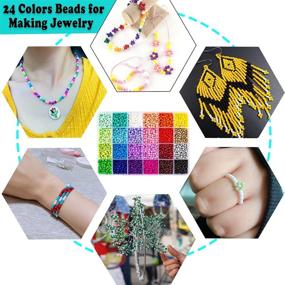 img 2 attached to 💎 ROMUCHE Jewelry Making Kit: Complete Bracelet Making Supplies with 48 Colors Beads and Tools for Adults and Teens – DIY Bracelet, Earrings, and Necklace Jewelry Making and Repair