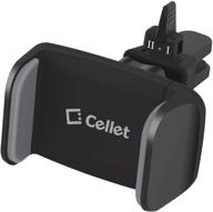 🚗 cellet air vent car mount: the perfect smartphone holder for iphone x, samsung galaxy s8, and more - 360° rotation & tightening knob logo