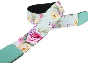 img 2 attached to 📷 Cotton Camera Neck Shoulder Strap Belt in Green Floral - Compatible with DSLR/SLR - Ideal for Men and Women