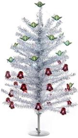 img 1 attached to 🎄 Kurt Adler Silver Tinsel Miniature Christmas Tree (18 inch) - 140 Tips with Base - New Miniature Holiday Décor