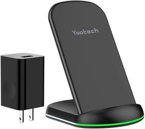 img 4 attached to Беспроводная зарядная станция Yootech с быстрым адаптером, максимальная мощность 10 Вт, сертифицированная по стандарту Qi, для iPhone 13/13 Pro/13 Mini/13 Pro Max/12/SE 2020/11 Pro Max, Galaxy S21/S20/Note 10 Plus/S10/S9.